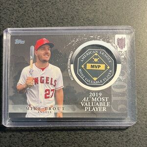 Topps Mike Trout 2019 AL Most Valuable Player Commemorative Card